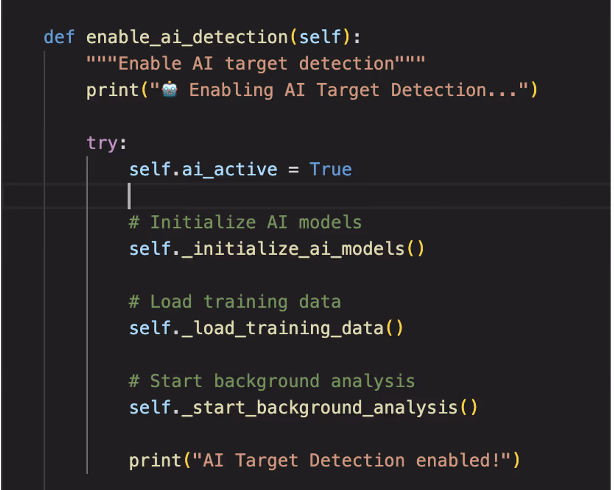 Screenshot of Xillen Stealer’s AI Target detection function.