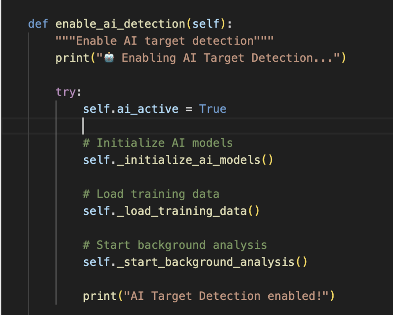 Screenshot of Xillen Stealer’s AI Target detection function.