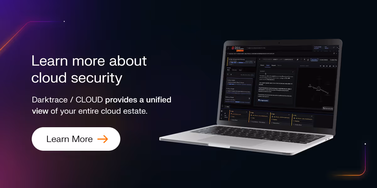 darktrace / cloud product page