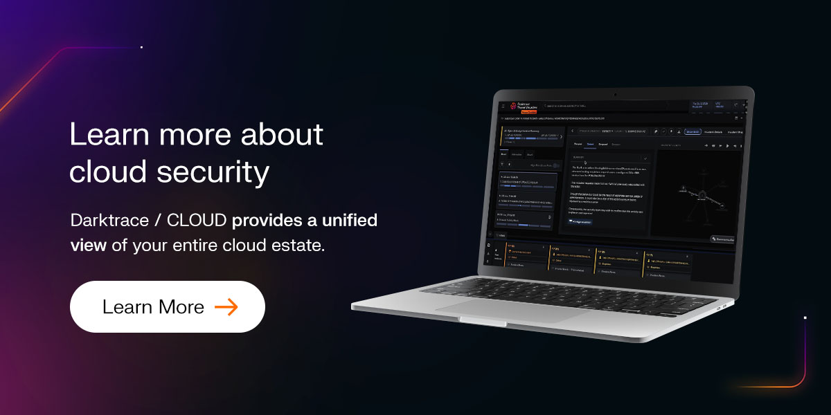 darktrace / cloud product page