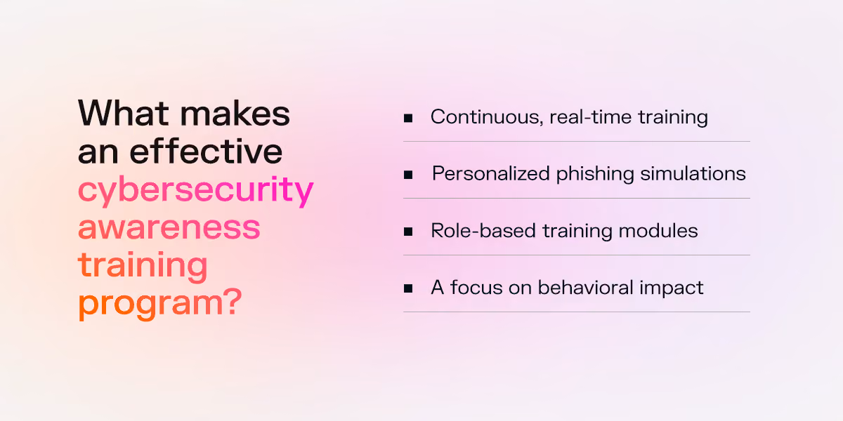 what makes an effective cybersecurity awareness training program