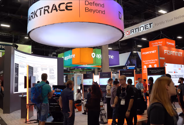 Photo of Darktrace event booth