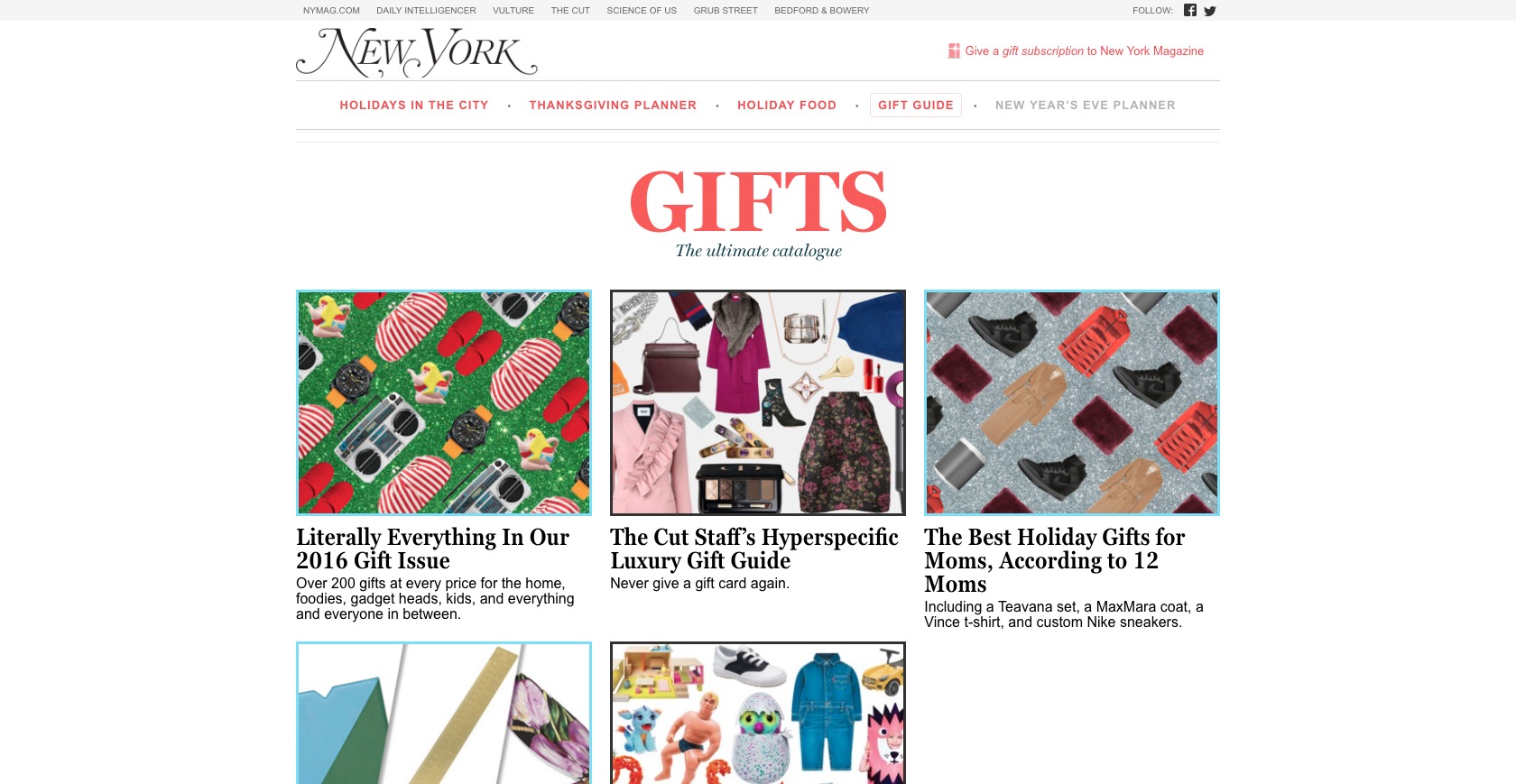New York Magazine Holiday Gift Guide