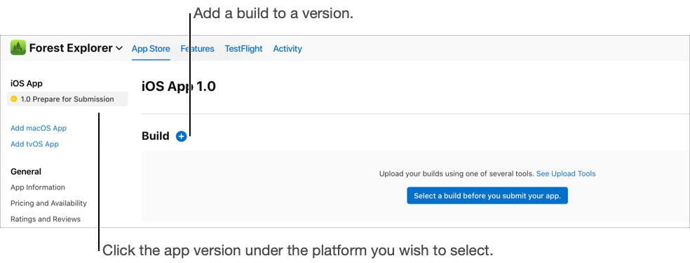 Manage app builds in App Store Connect
