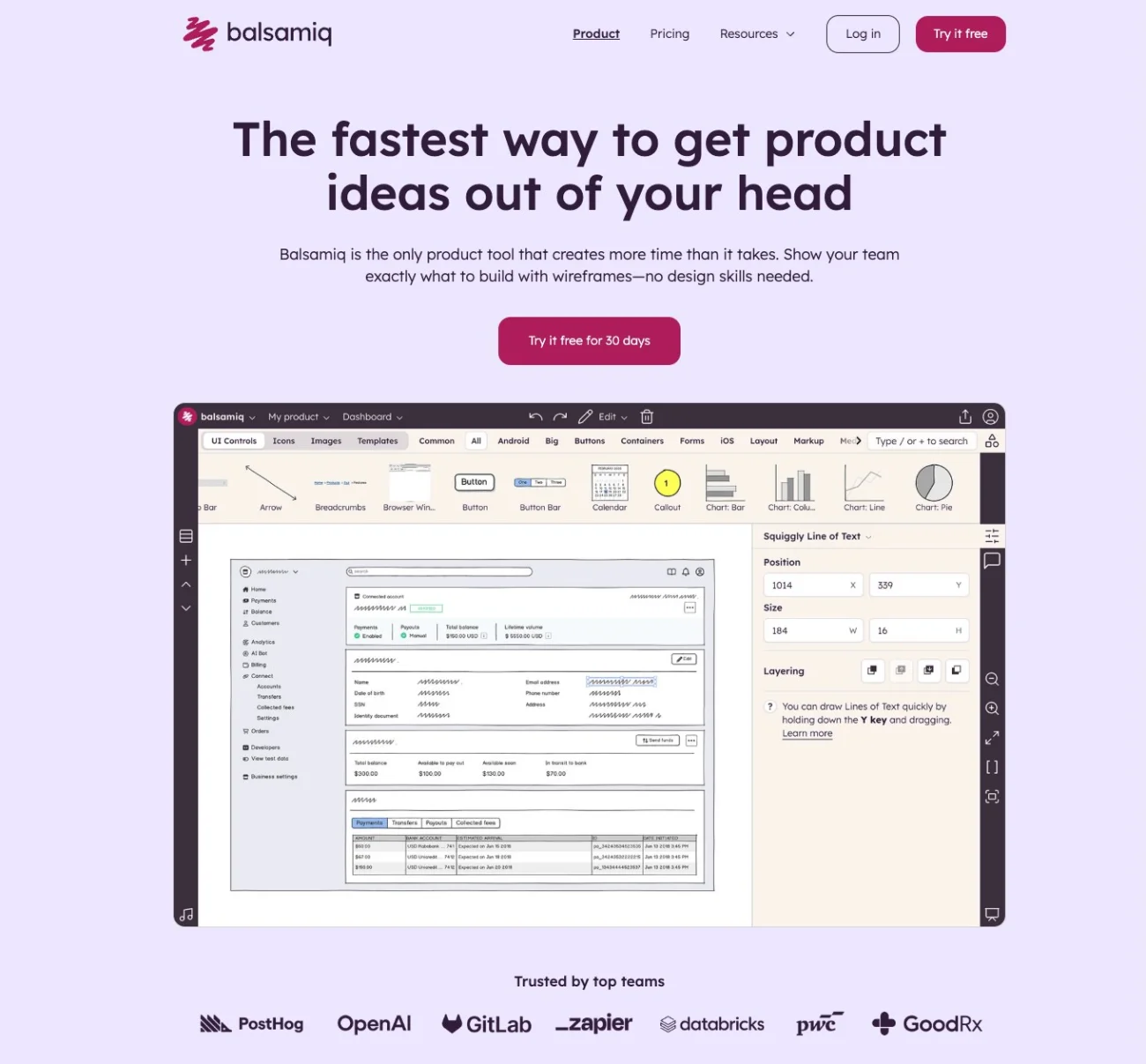 Balsamiq mobile app design tool