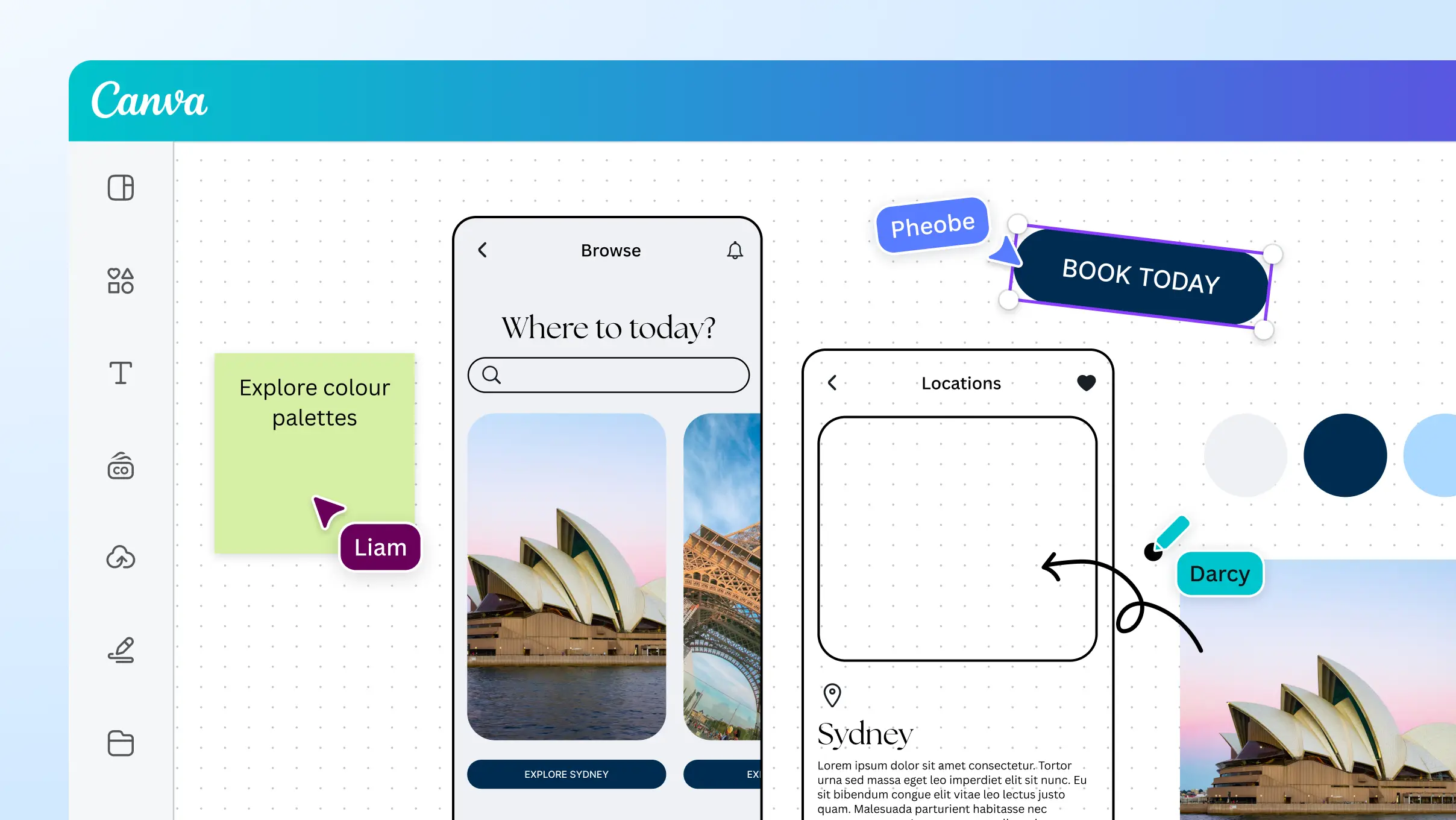 Canva mobile app design tool