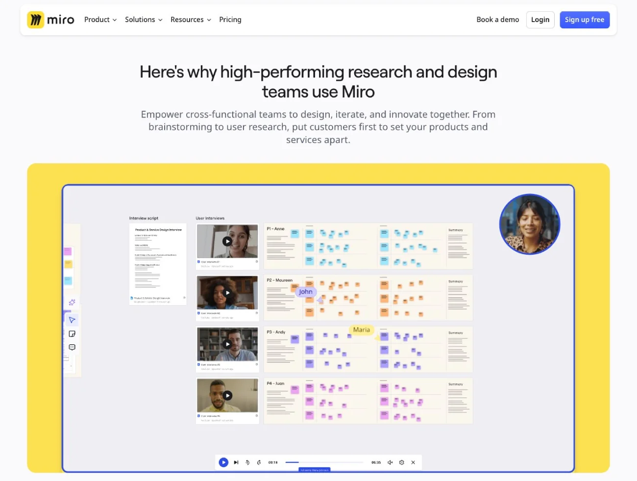 Miro (formely Freehand by InVision) mobile app design tool