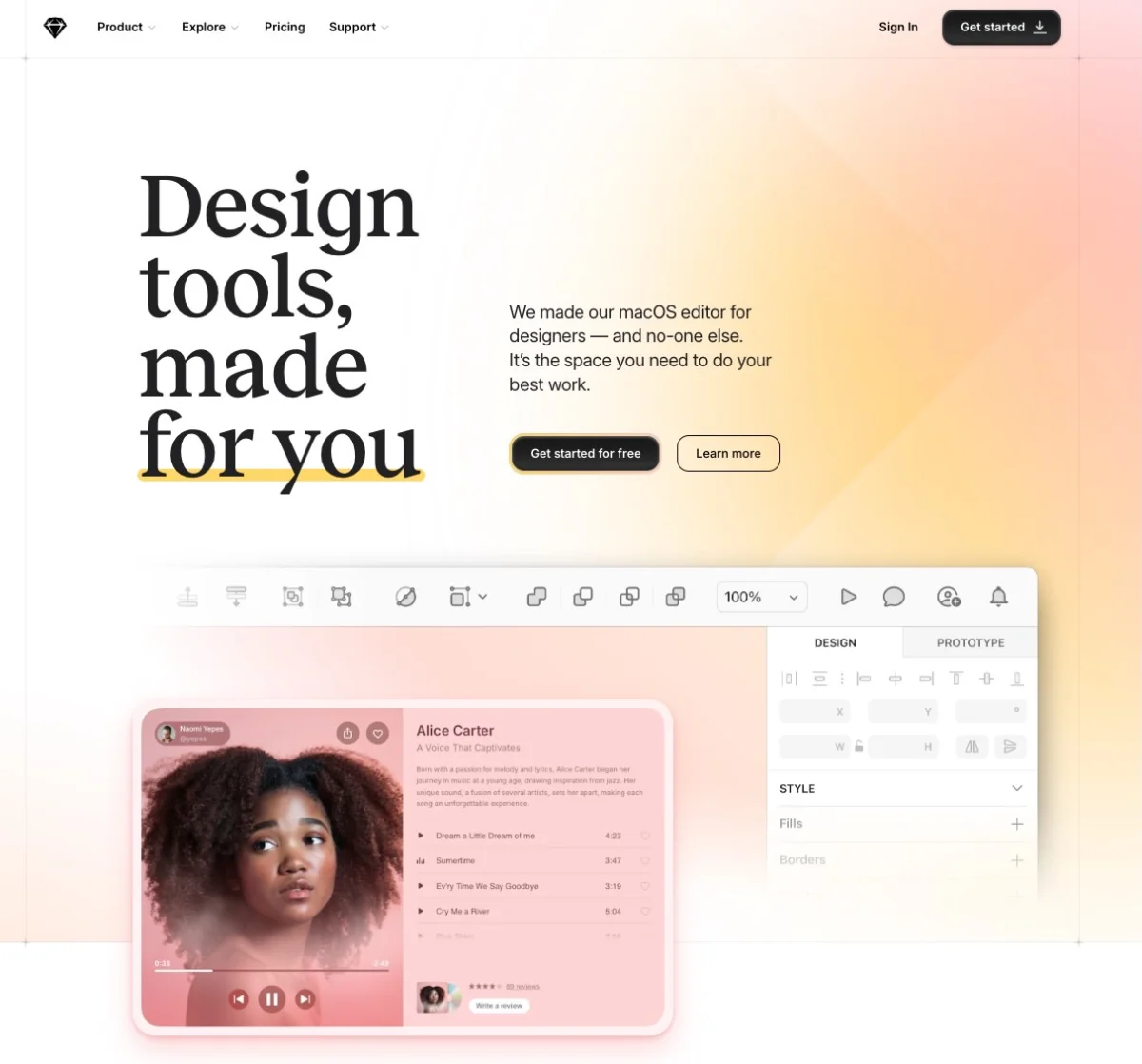 Sketch mobile app design tool