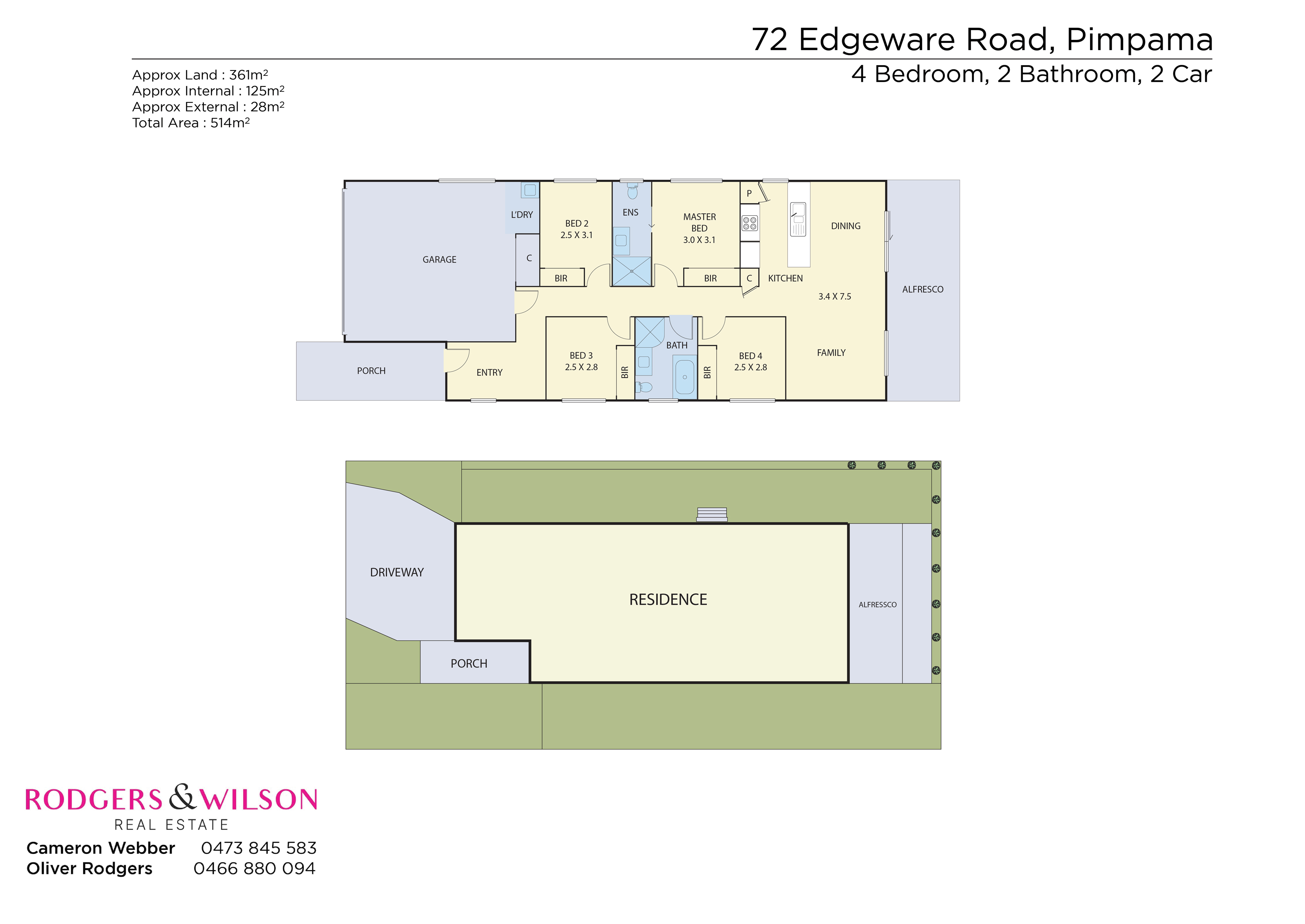 Newly completed custom home with landscaped front exterior