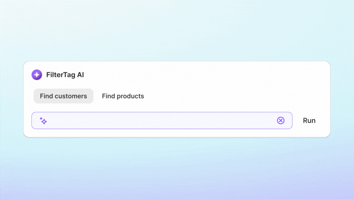 Effortlessly find customers and products using FilterTag AI