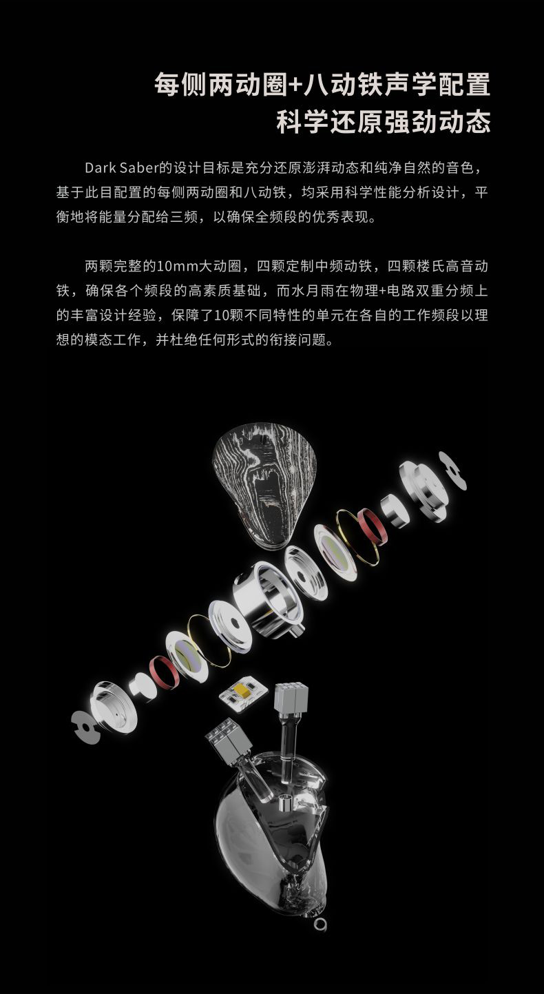 水月雨(MOONDROP) DARKSABER 黑劍 【本体左側のみ】 水月雨(MOONDROP) DARKSABER 黑劍 【本体左側のみ】 Moondrop 水月雨