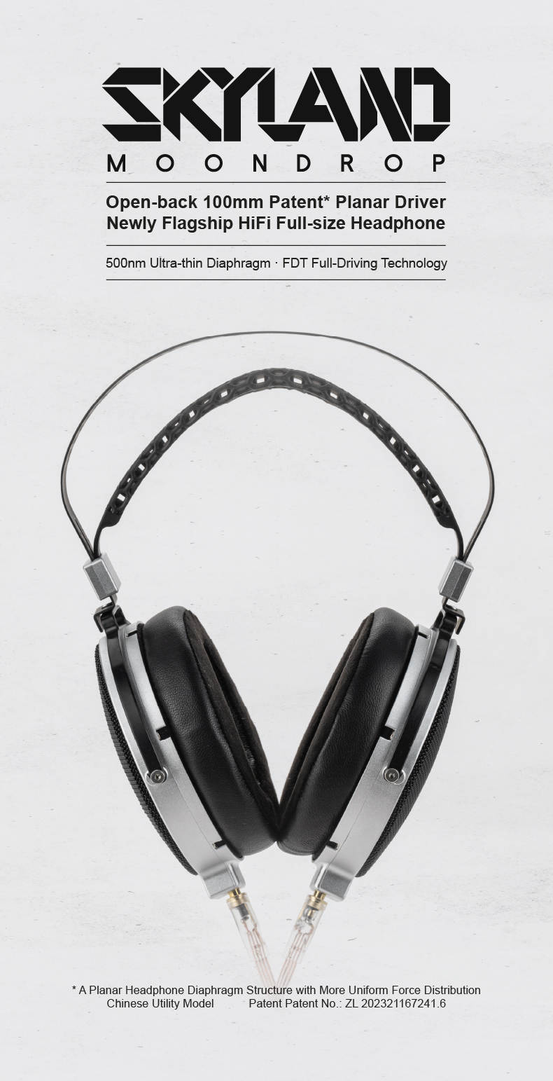 ヘッドホン MoonDrop Skyland MOONDROP SKYLAND Nanoscale Ultra-thin Planar Flagship Headphone