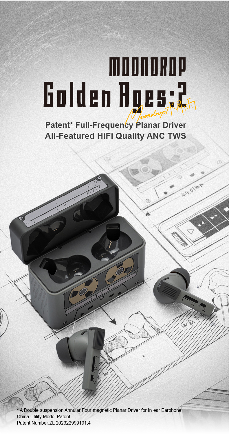 MOONDROP GOLDEN AGES 2 Planar True Wireless Stereo | MOONDROP