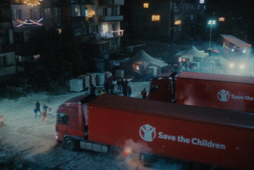 Save the Children ad delivers aid in red Christmas trucks in first work by Ace of Hearts