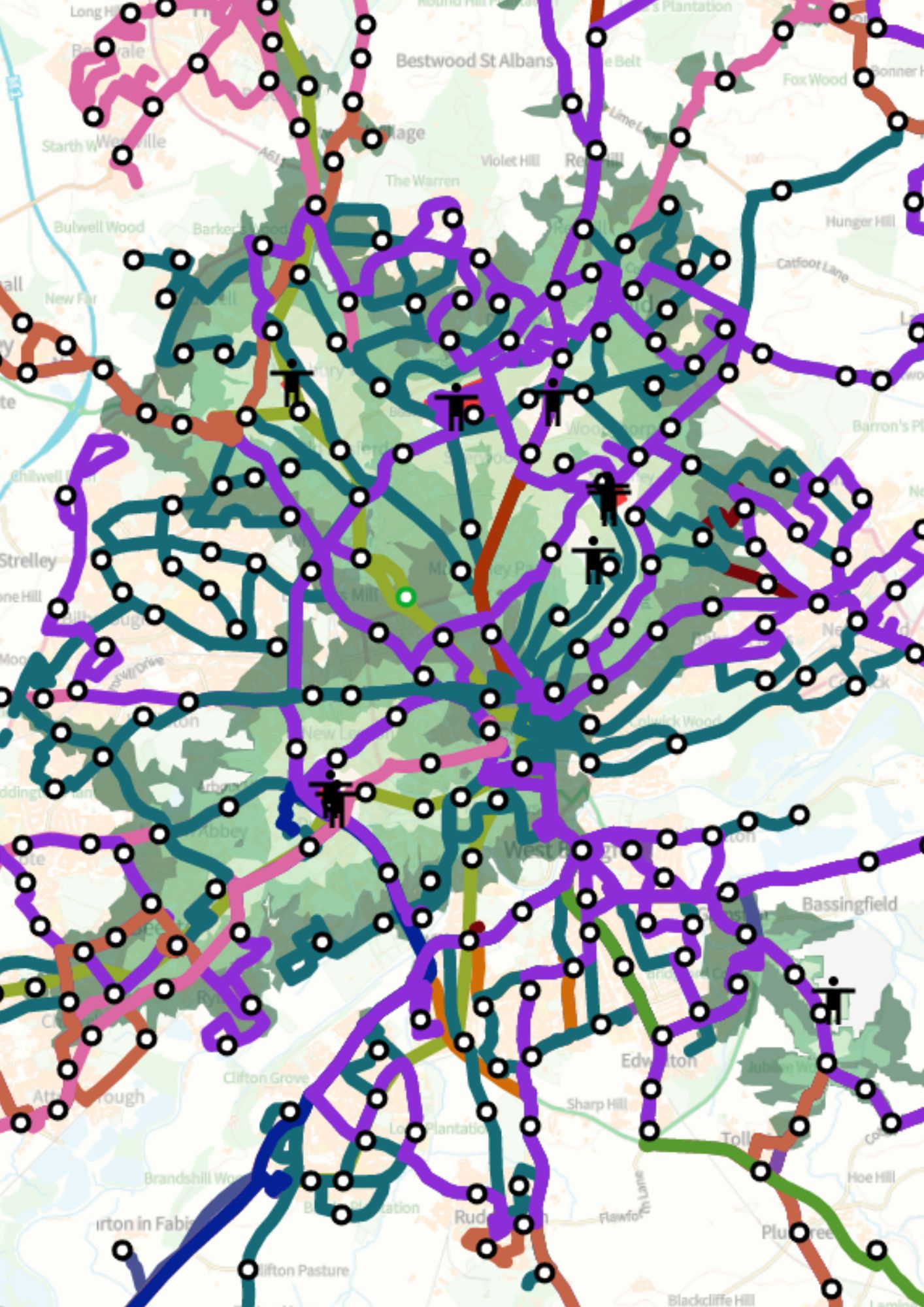 Podaris isochrone