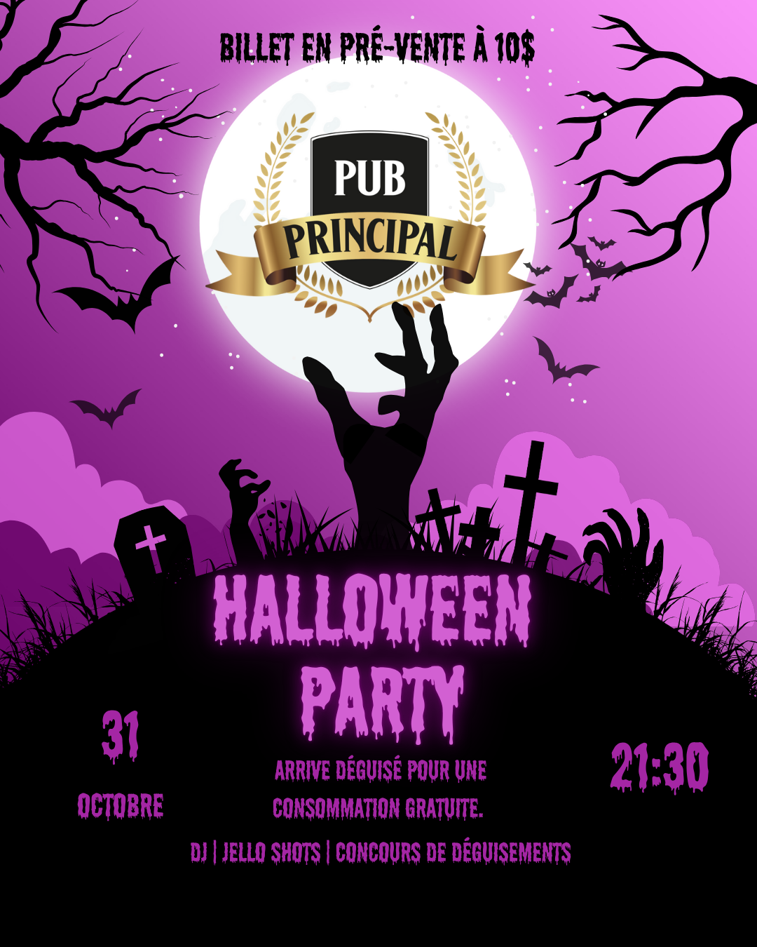 Halloween party pub principal