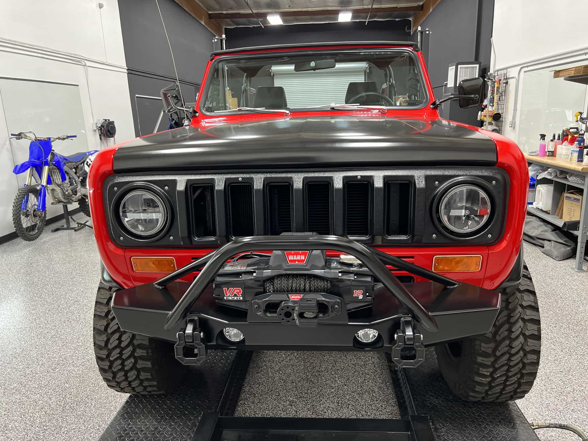 Red Jeep pickup detailed by Detail 2 U in Rancho Cucamonga