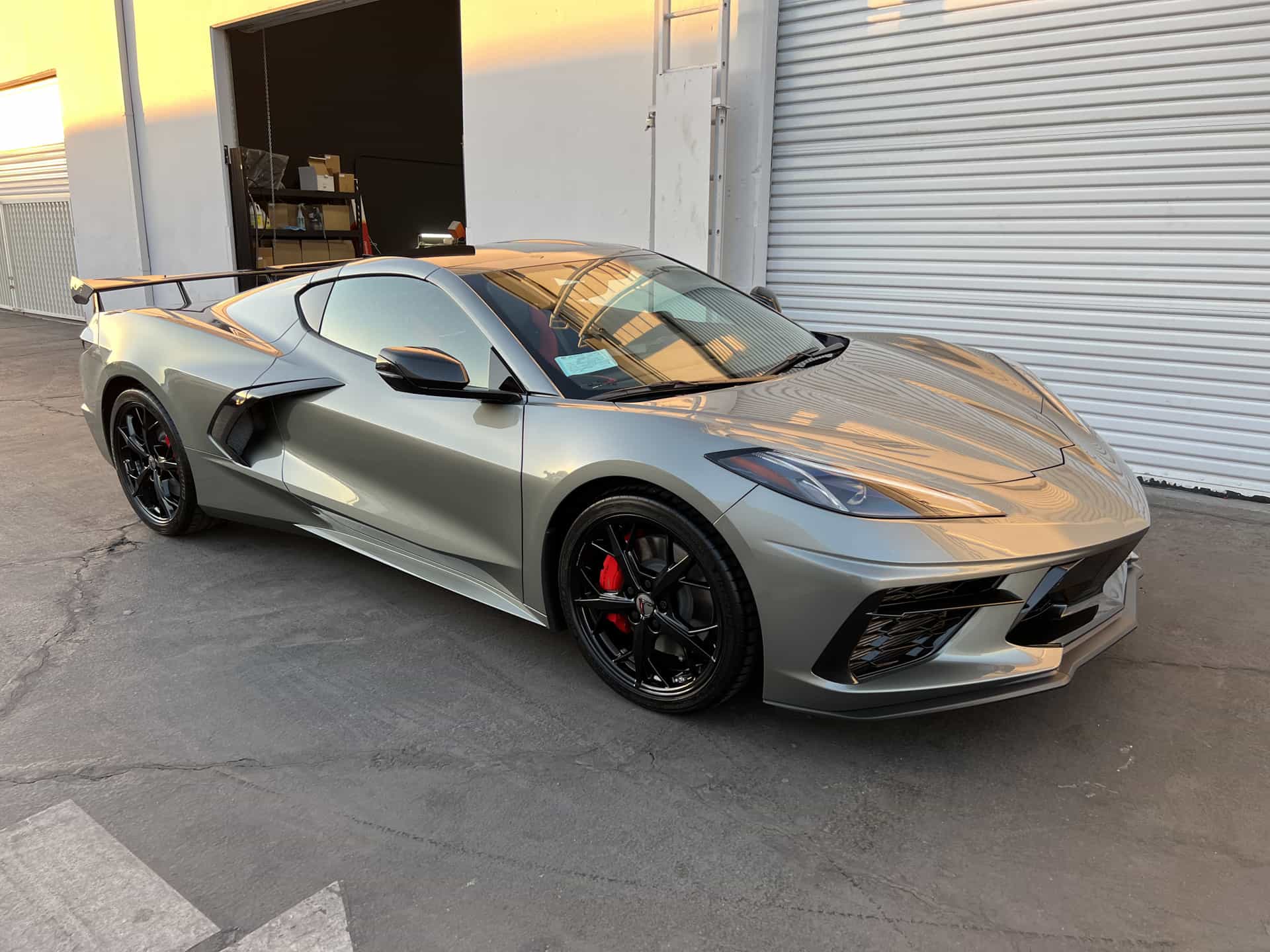 Grey Corvette with paint correction and ceramic coating by Detail 2 U in Rancho Cucamonga