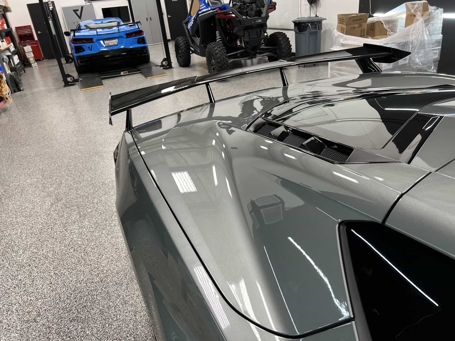 Grey Corvette with paint correction, ceramic coating and PPF by Detail 2 U - photo 1