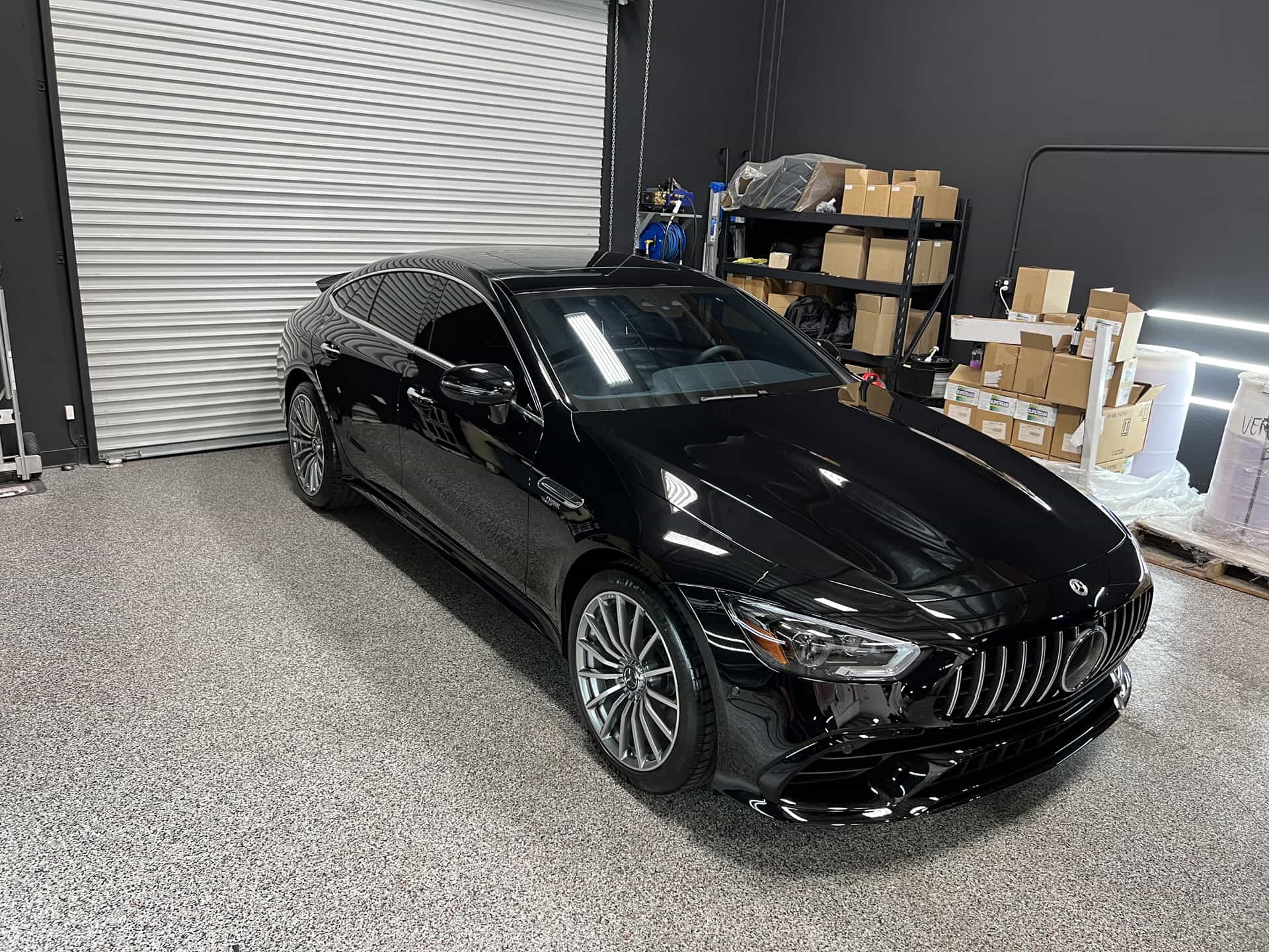 Black Mercedes CLA with paint correction, ceramic coating and window tint by Detail 2 U - photo 2