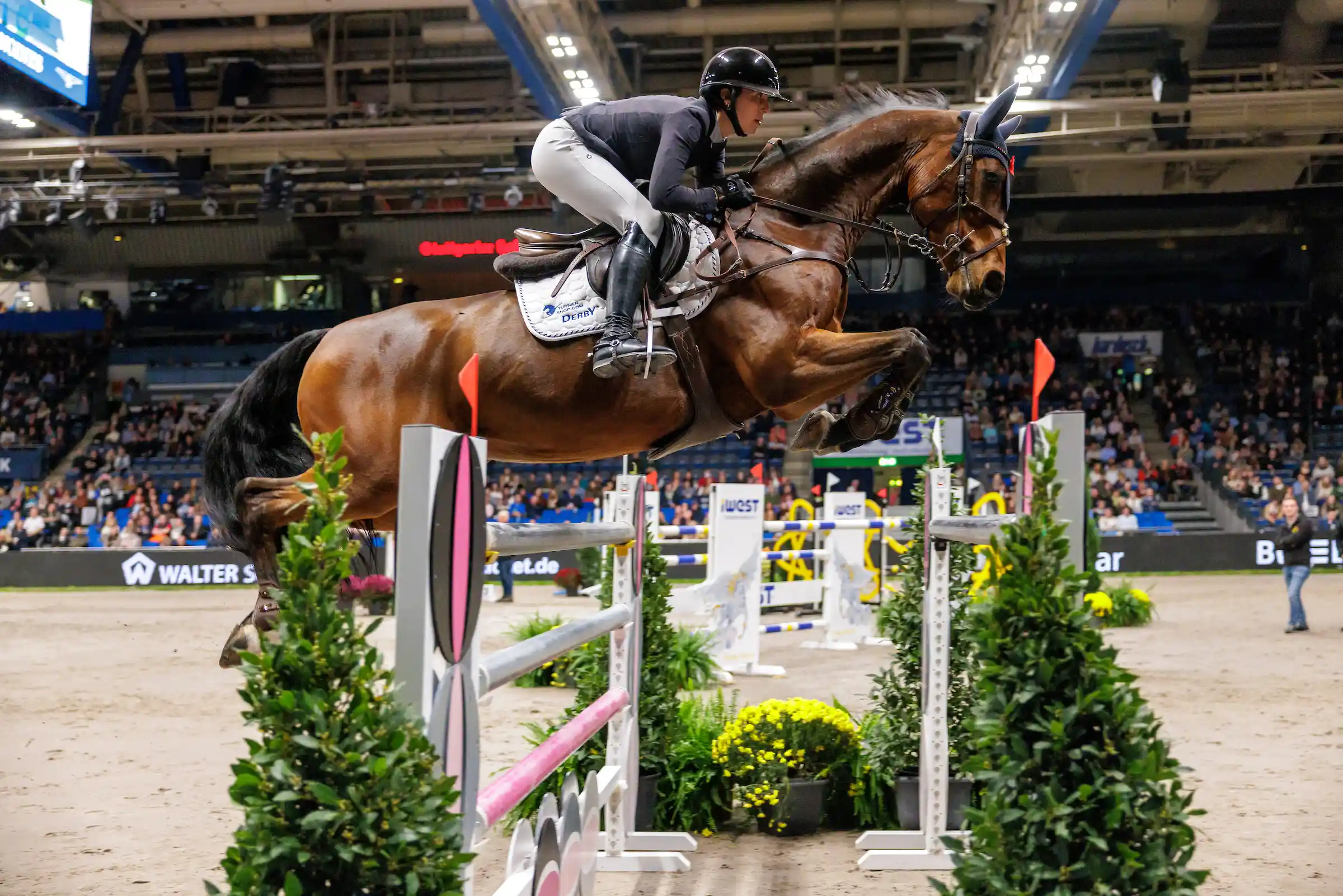 Marie Ligges in der Halle Münsterland im Springparkour