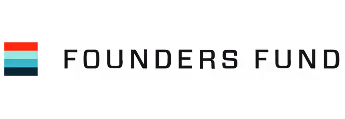 Founders Fund logo with stack of red, light blue, and dark blue rectangles next to the text.