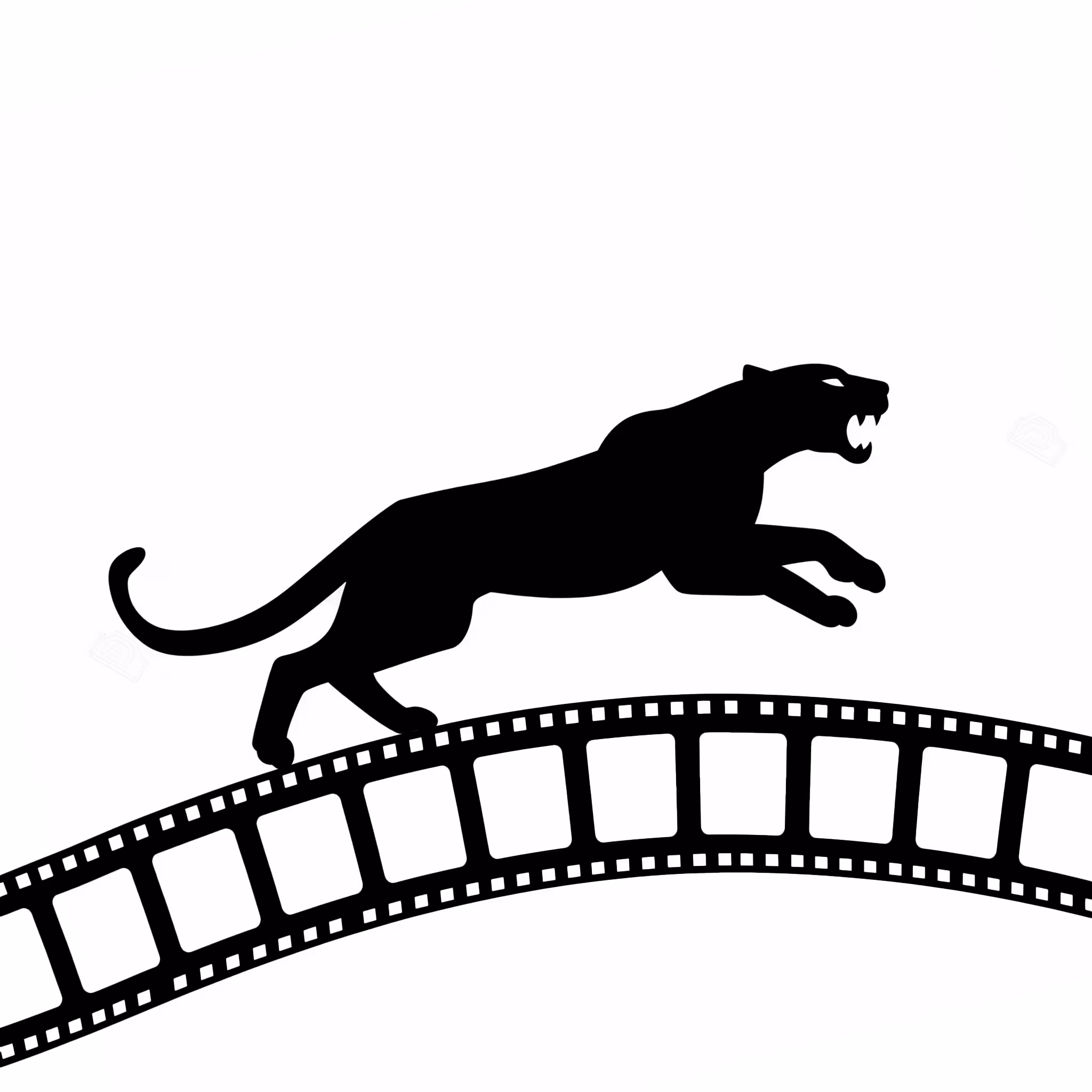 Panther Icon on a Film reel