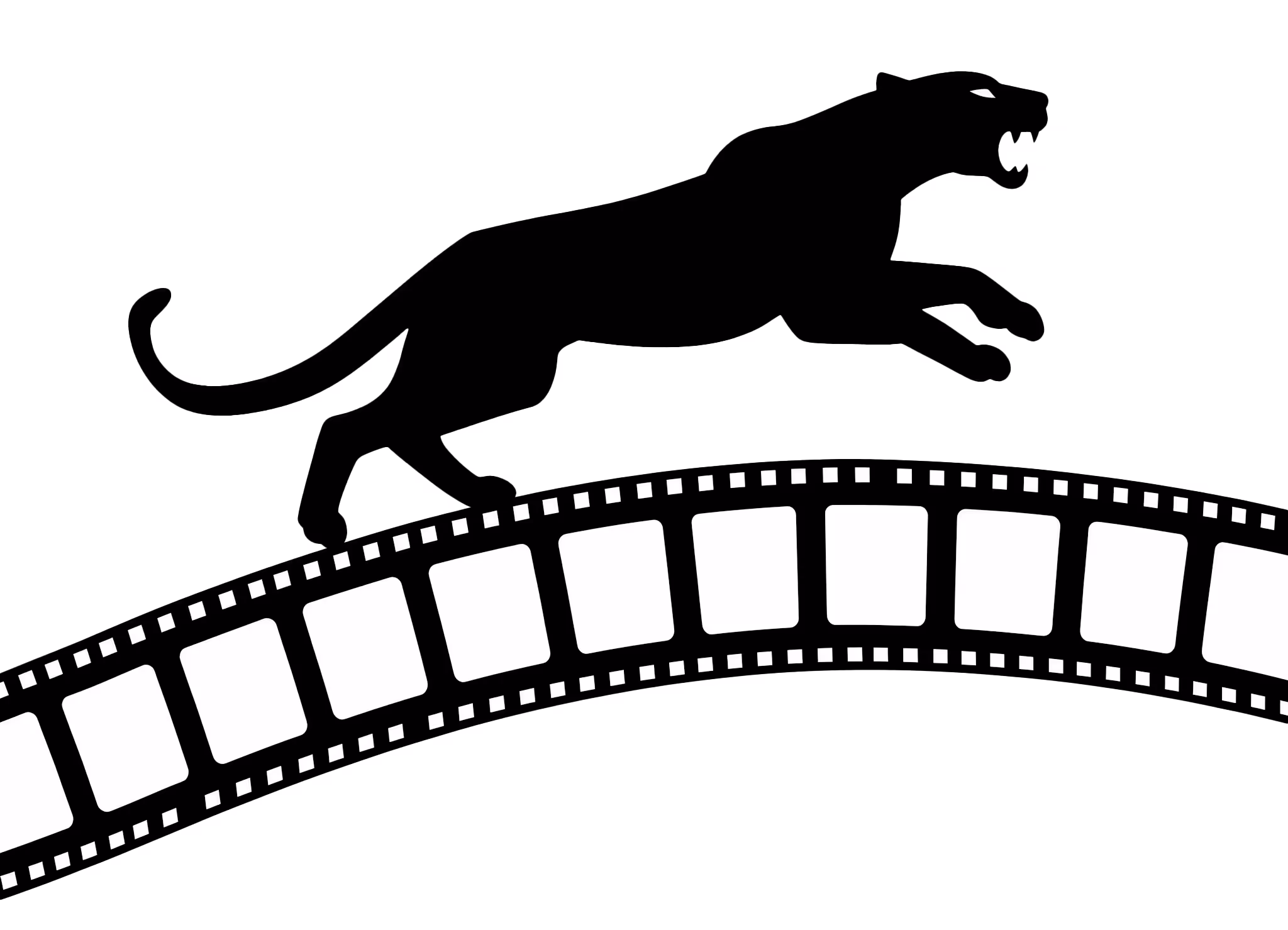 Panther Icon on a Film reel
