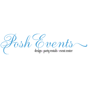 Posh Events grayscale logo