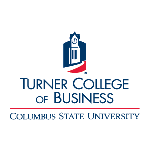 Turner College of Business Columbus State University grayscale logo