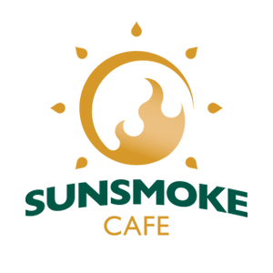 SunSmoke Cafe grayscale logo