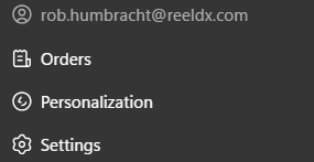 Screenshot showing the Custom Instructions menu options inside the AI interface, including Orders, Personalization, and Settings.