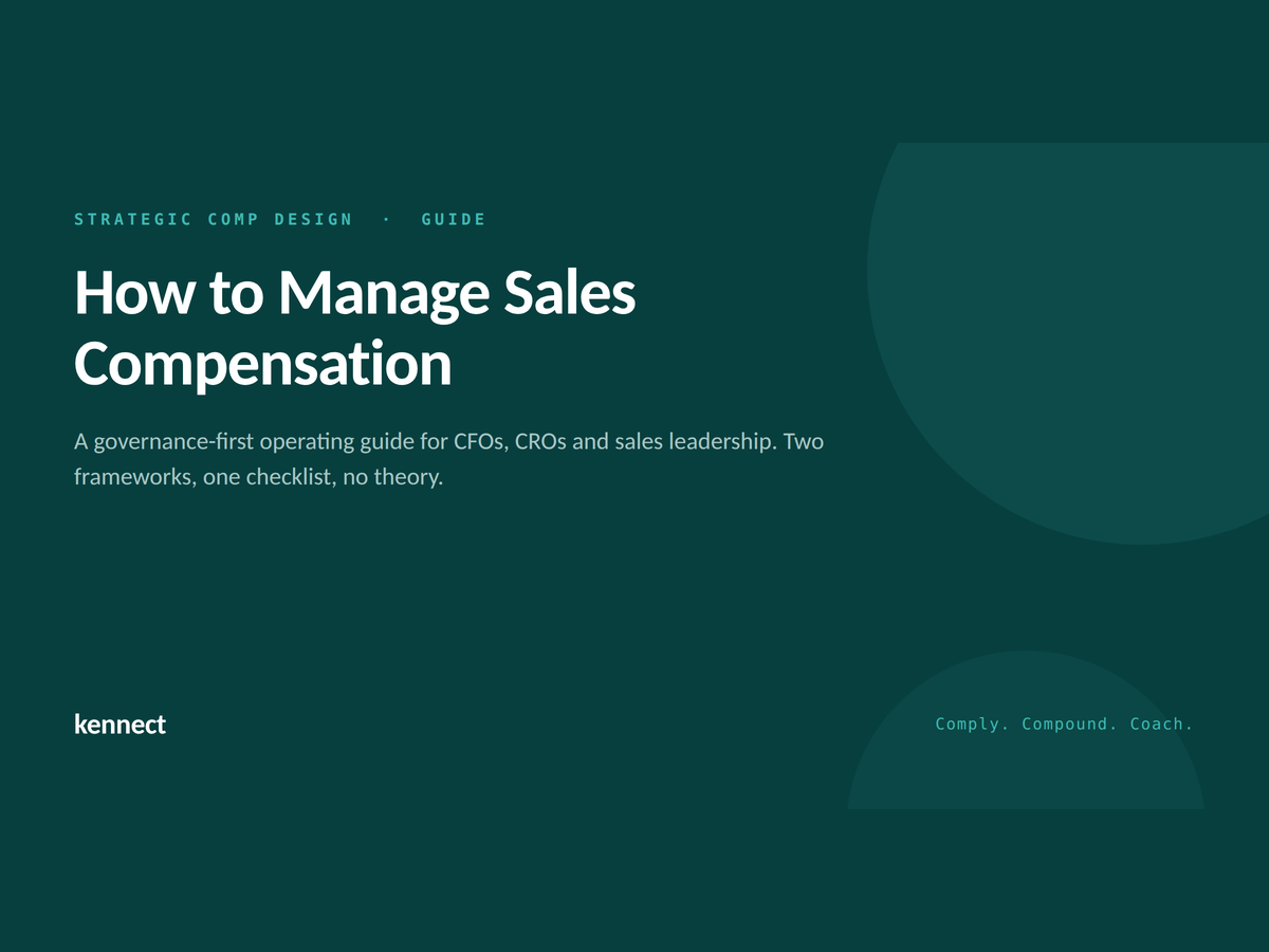 How to Manage Sales Compensation