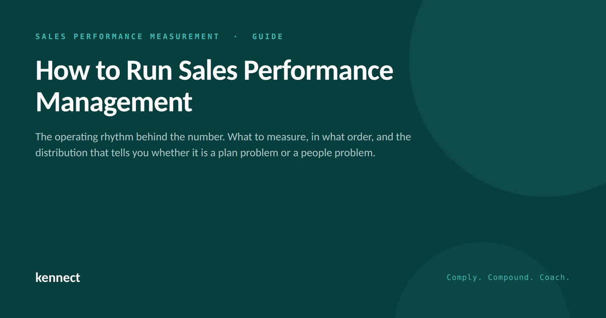How to Run Sales Performance Management
