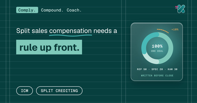 Split sales compensation needs a crediting rule up front.
