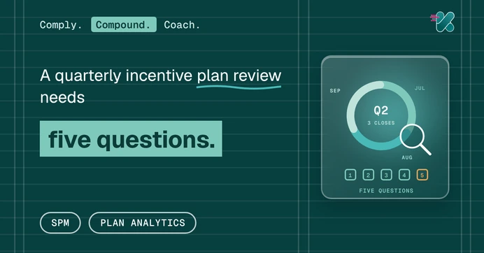 A quarterly incentive plan review needs five questions.