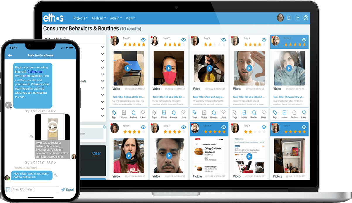 EthOS mobile ethnography platform