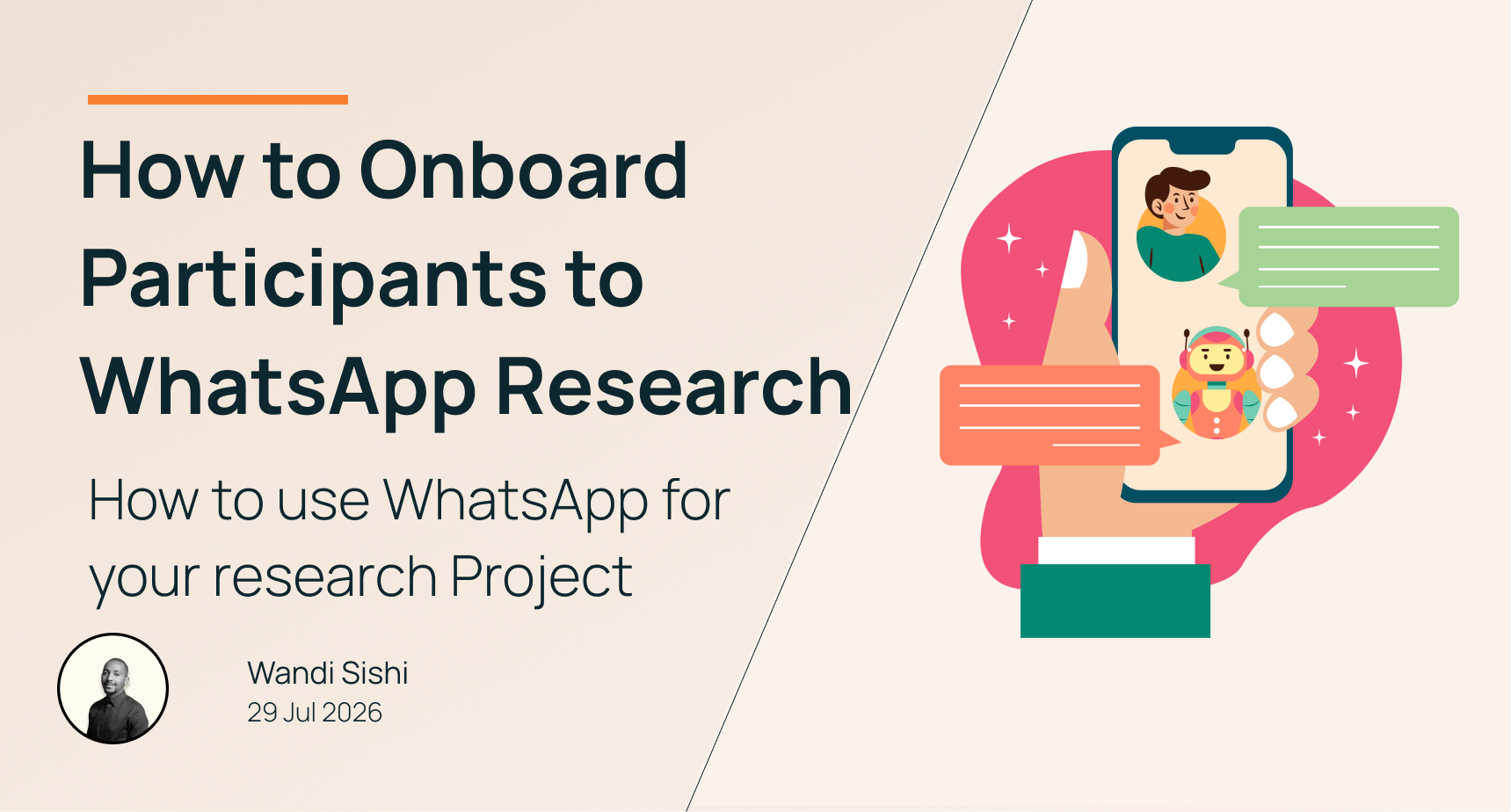 WhatsApp participant onboarding flow for research projects