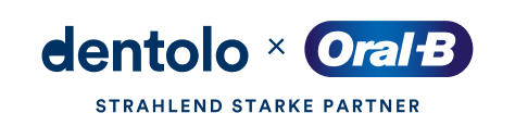 dentolo Logo und Oral-B Logo:
Strahlend starke Partner