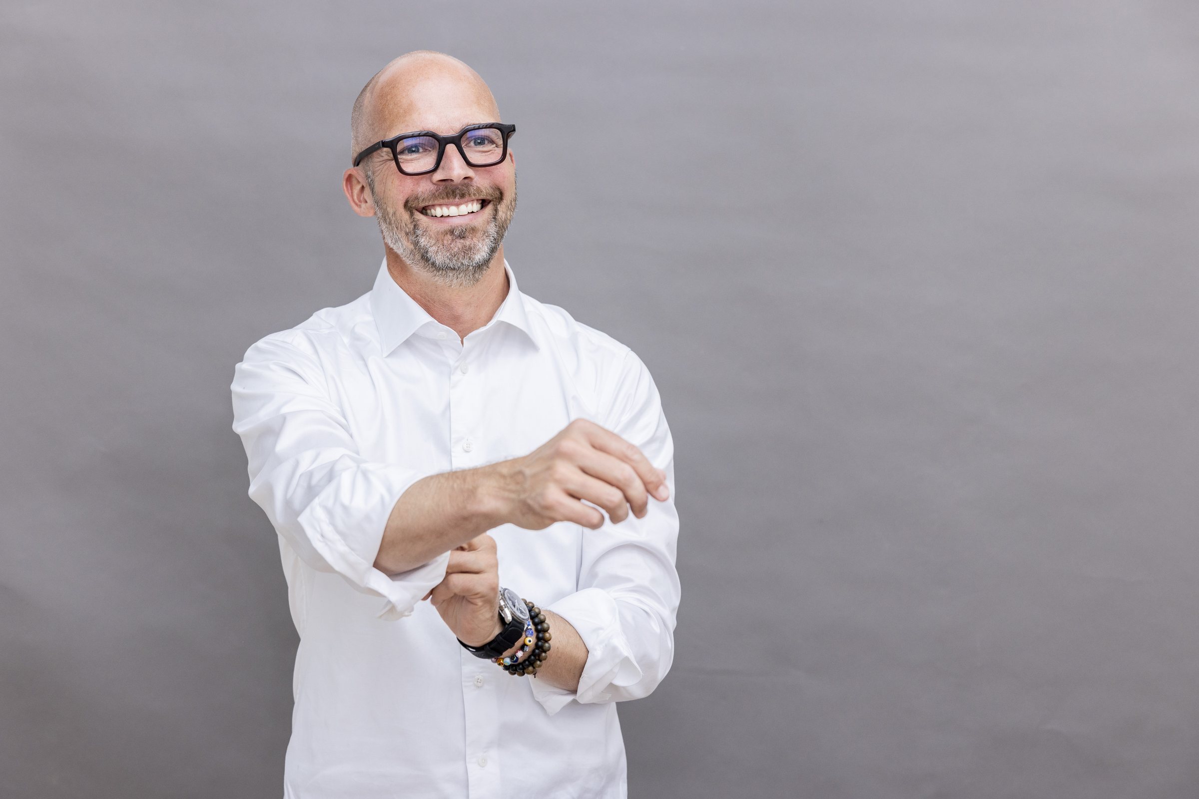 Peter Sorgenfrei, founder and CEO coach, in a white shirt
