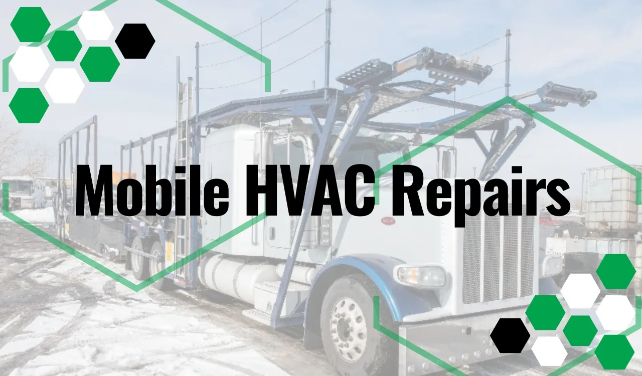 Car hauler truck with empty upper and lower decks parked on a snowy lot for heavy-duty transport service.