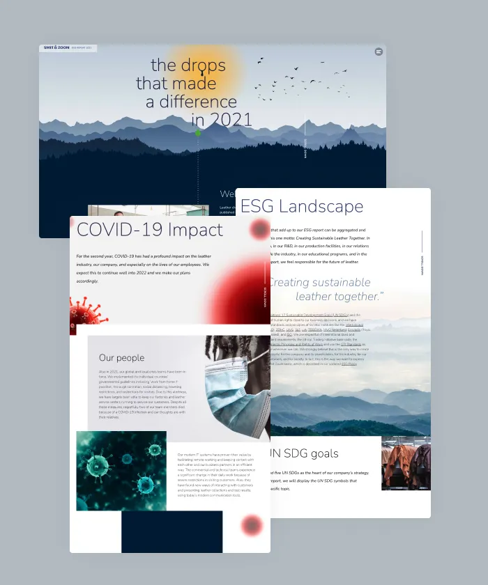 Scrolling video & animations turned this report into an interactive experience that achieved strong results on viewer amounts and reading times.