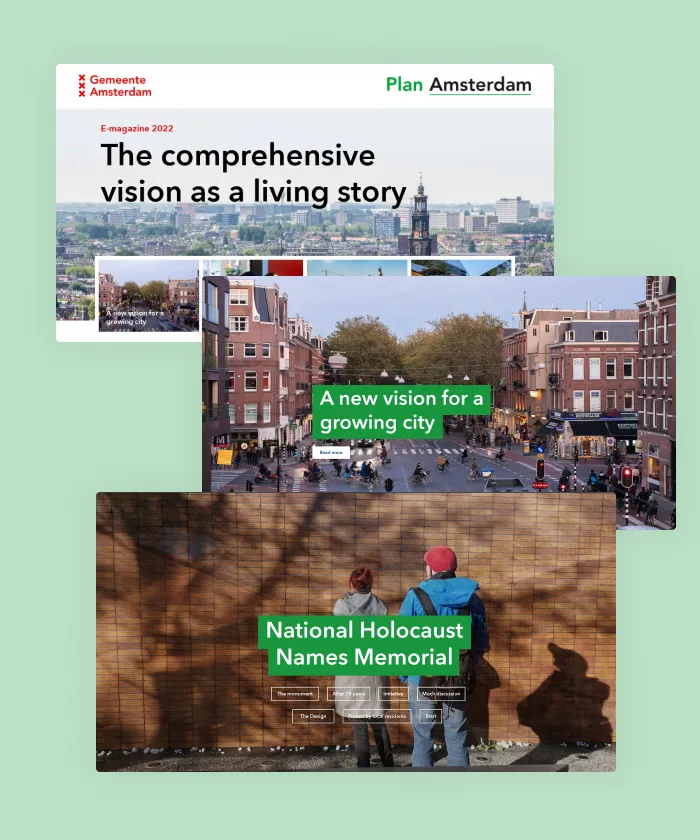 In this fully accessible interactive magazine, Plan Amsterdam focuses on sharing knowledge about spatial development in the city and region, and how they operate within it.