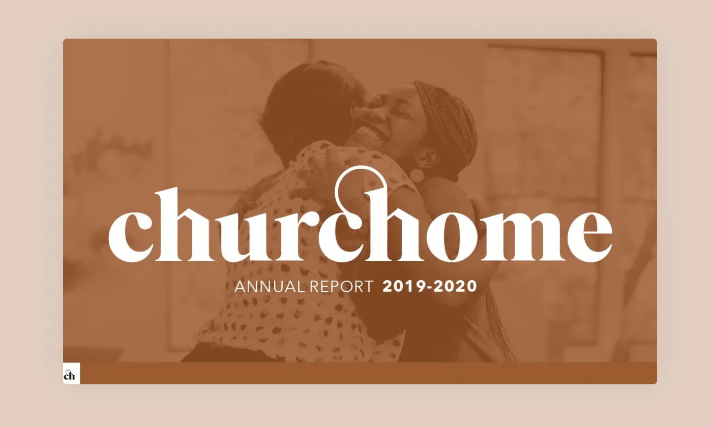 In their online annual report, Churchome uses interactive infographics & charts to display their results and achievements in 2021.