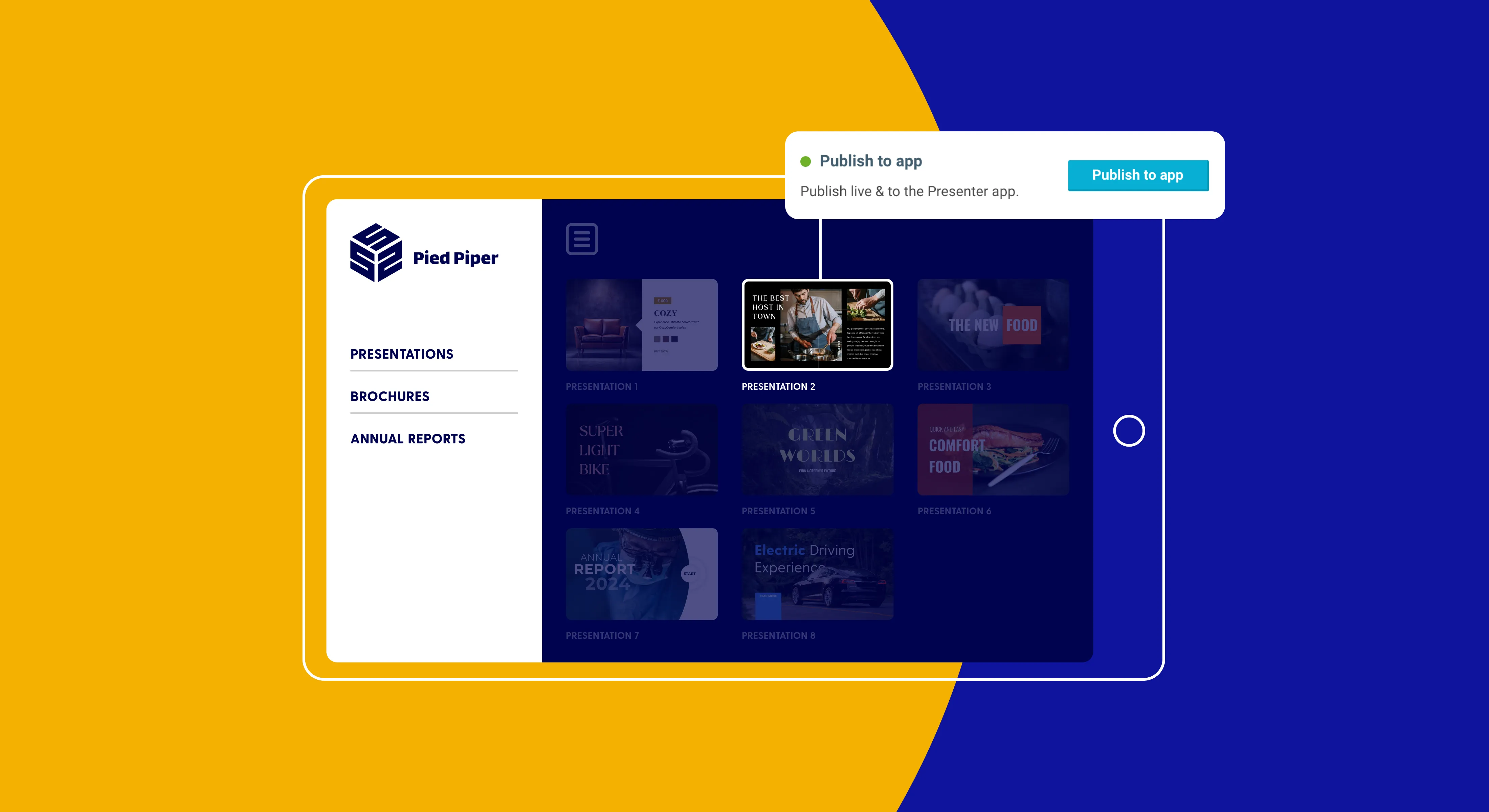 New publish to Presenter app